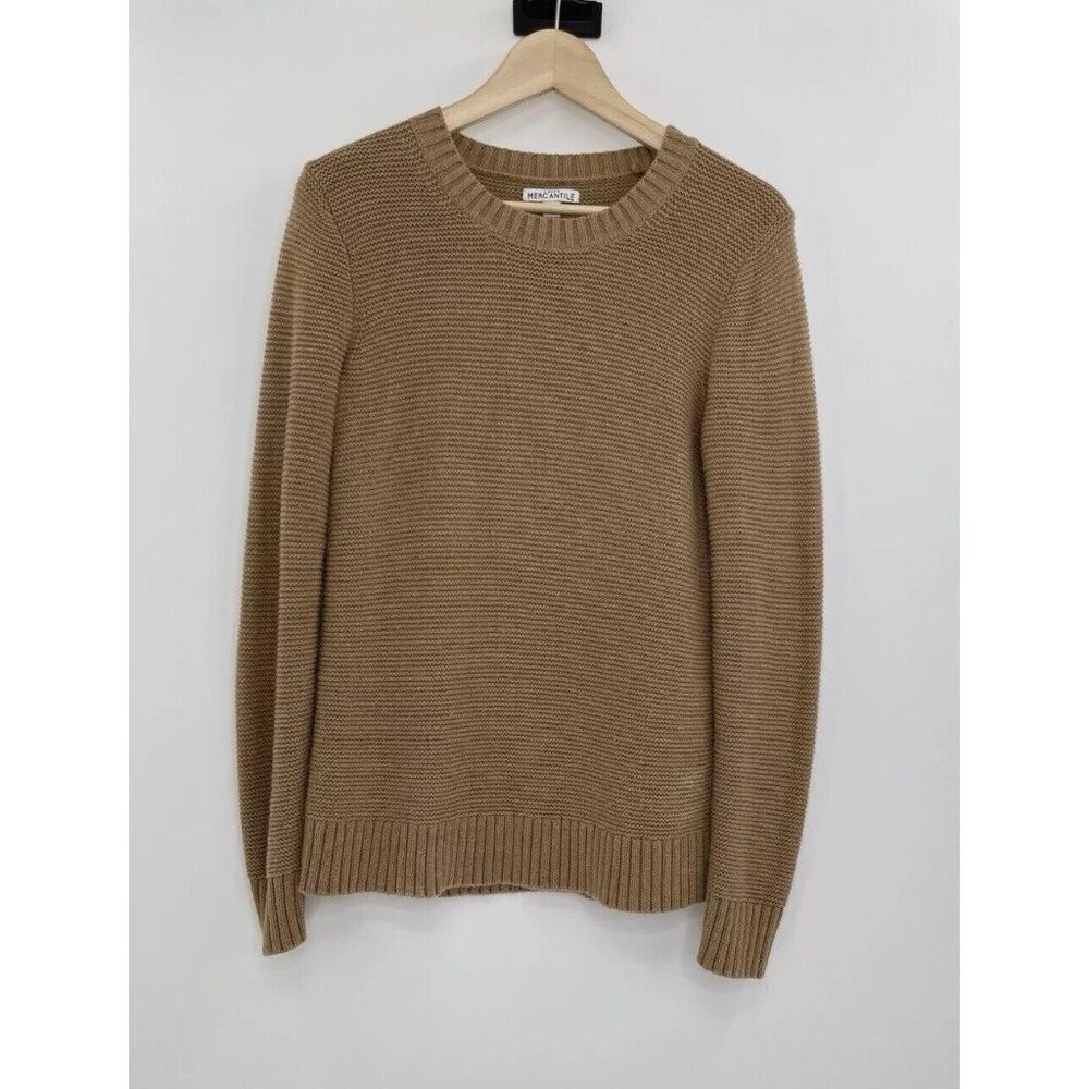 J.CREW Mercantile Women’s Tan Merino Wool Blend Crew Neck Sweater  Sz XXS‎